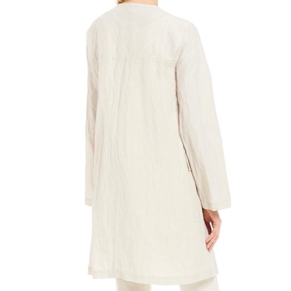 NWT EILEEN FISHER Bone Rumpled Organic Jacket - Picture 3 of 5